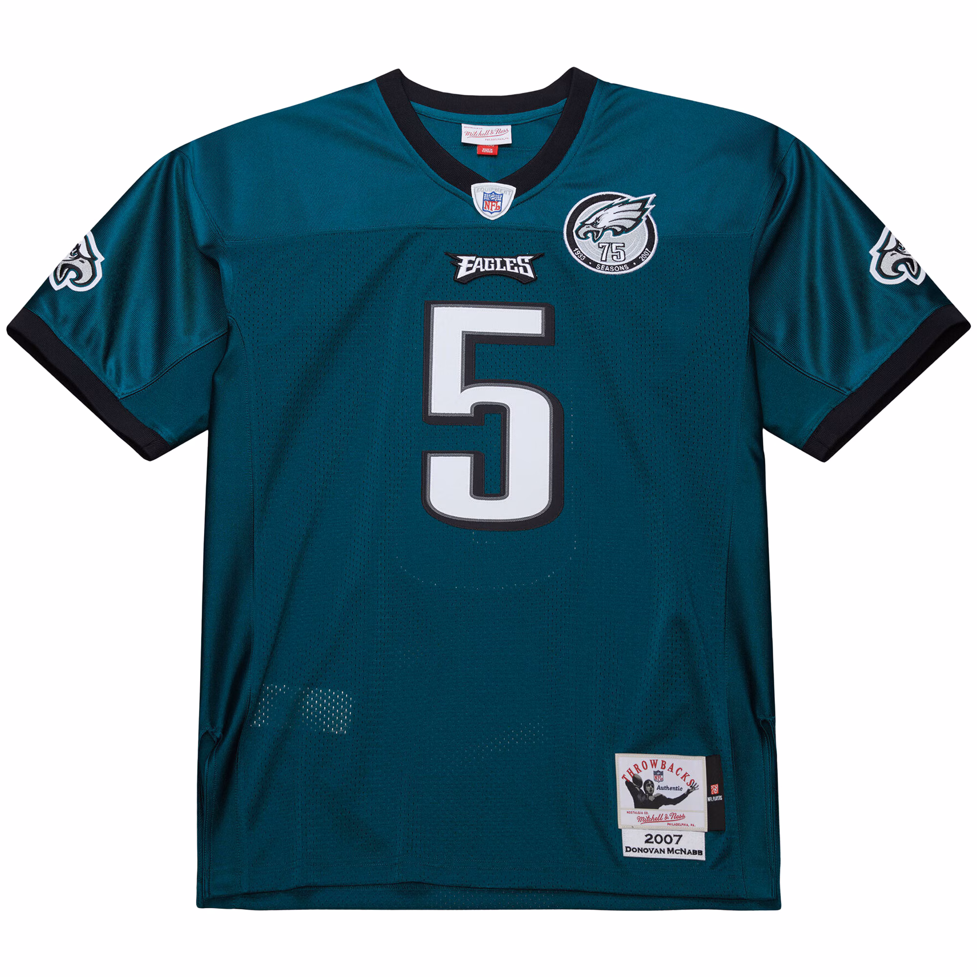 Men's Philadelphia Eagles Donovan McNabb Mitchell & Ness Midnight Green 2007 Authentic Throwback Retired Player Jersey