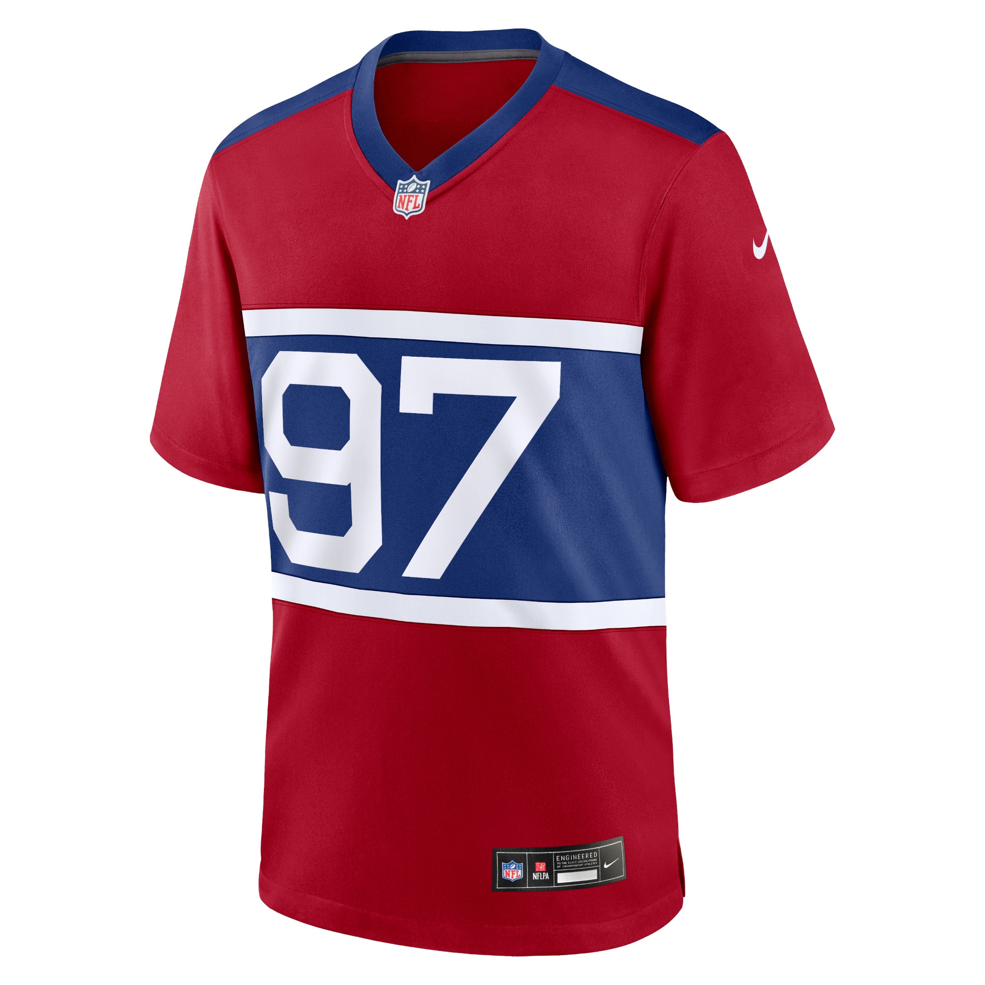 Men's New York Giants Dexter Lawrence II  Century Red Alternate Player Game Jersey