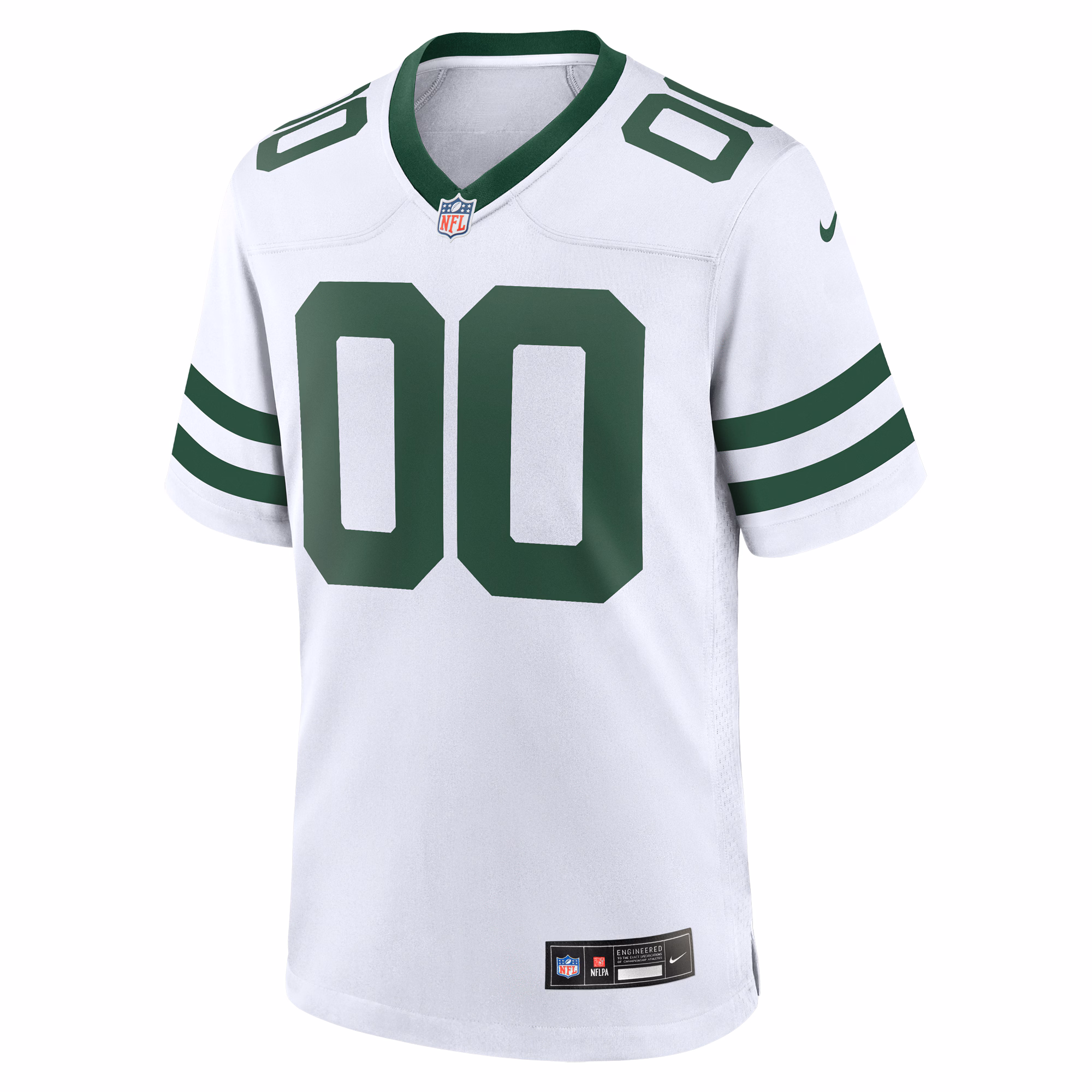 Men's New York Jets  Legacy White Custom Game Jersey