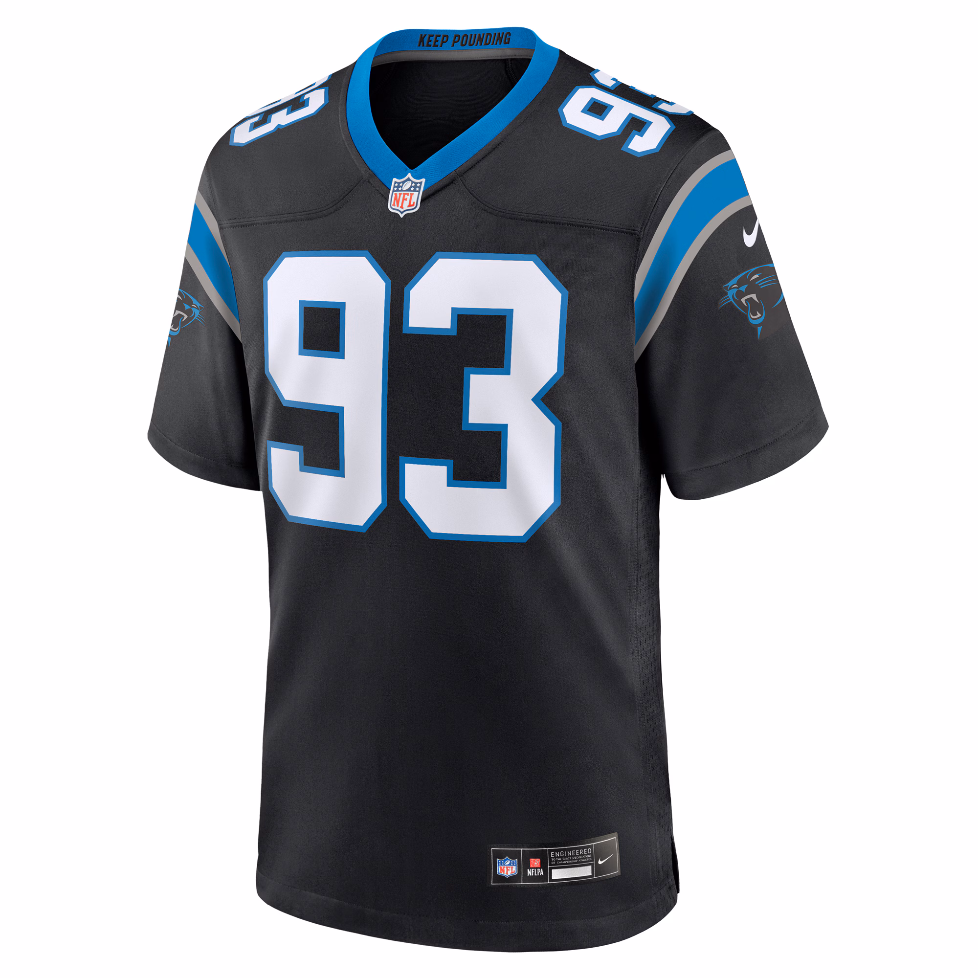 Men's Carolina Panthers LaBryan Ray  Black Team Game Jersey