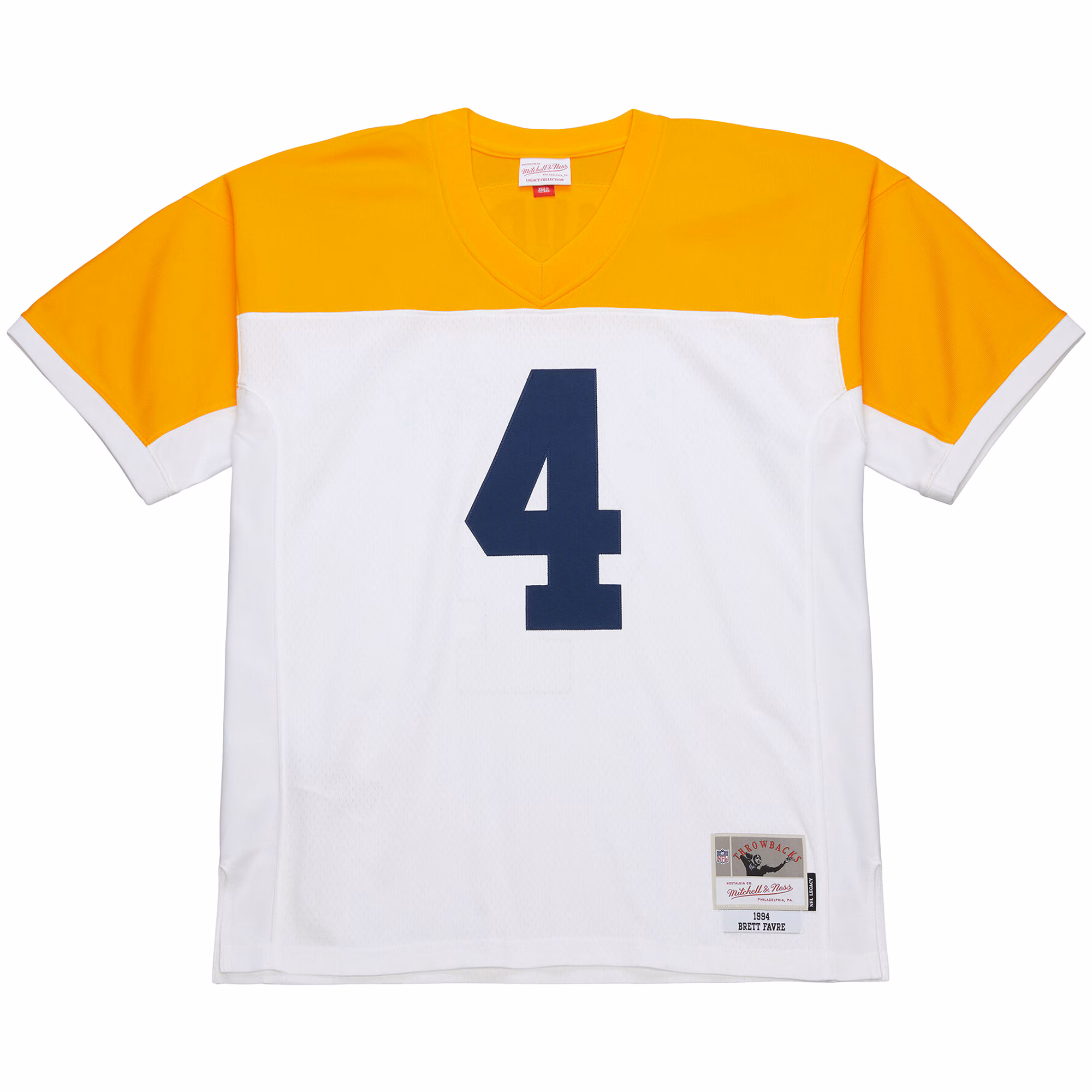 Men's Green Bay Packers Brett Favre Mitchell & Ness White 1994 Legacy Replica Jersey