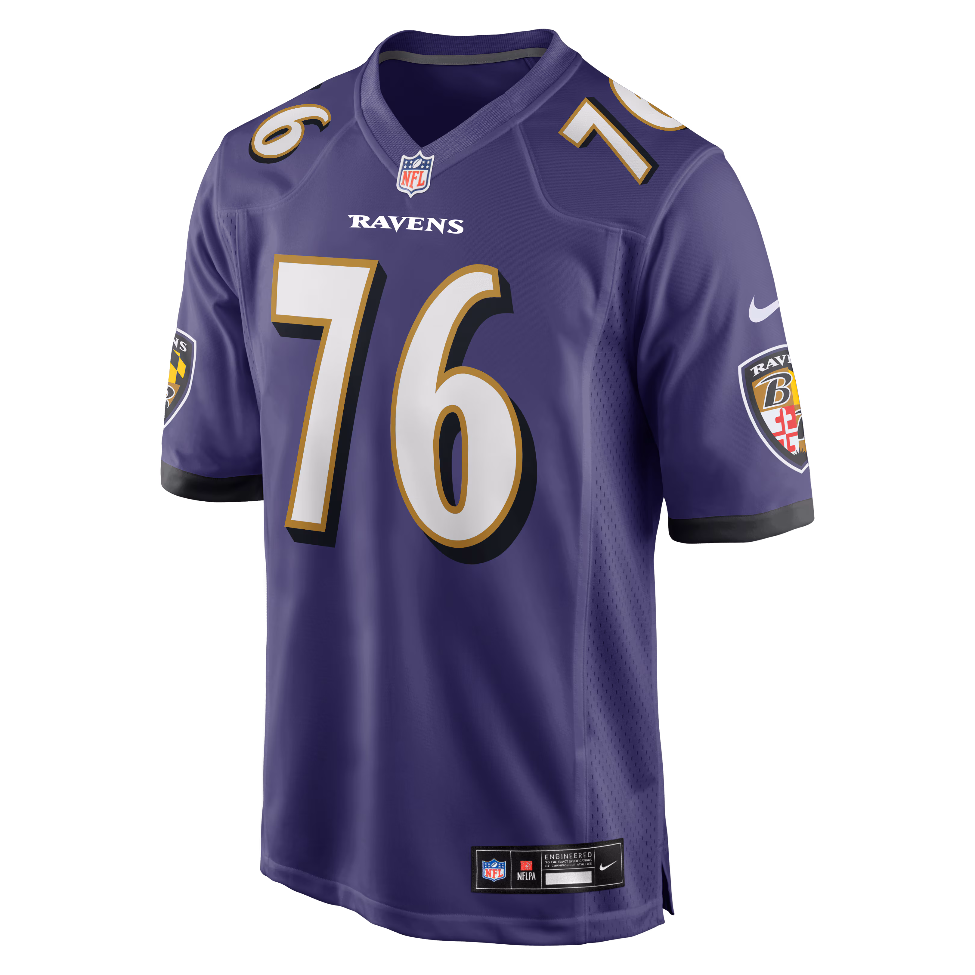 Men's Baltimore Ravens Kenyon Green  Purple Team Game Jersey