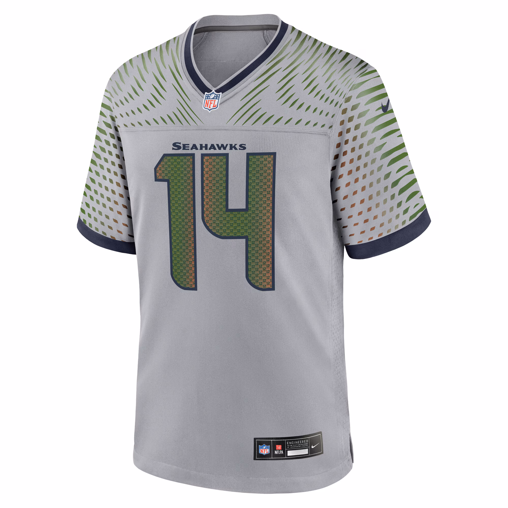 Men's Seattle Seahawks Sam Darnold  Wolf Gray 2025 Rivalries Collection Game Jersey