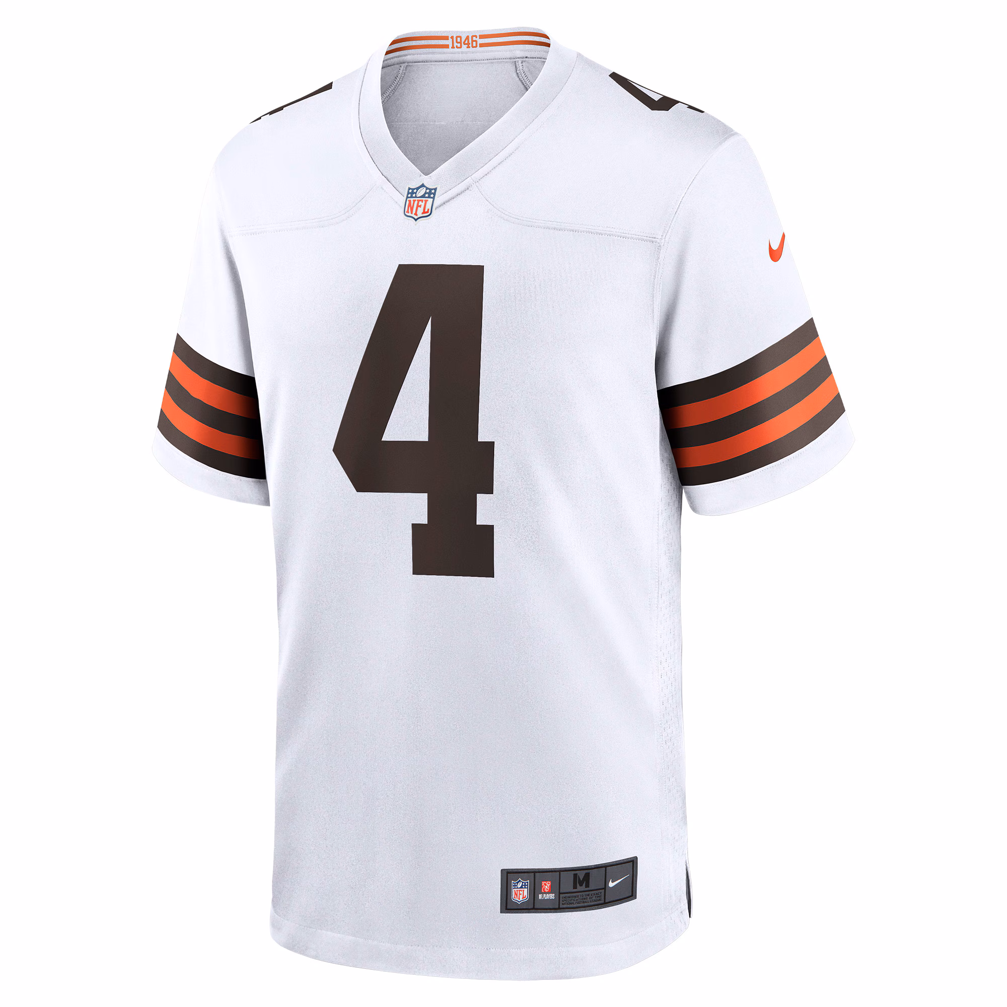 Men's Cleveland Browns Deshaun Watson  White Game Jersey