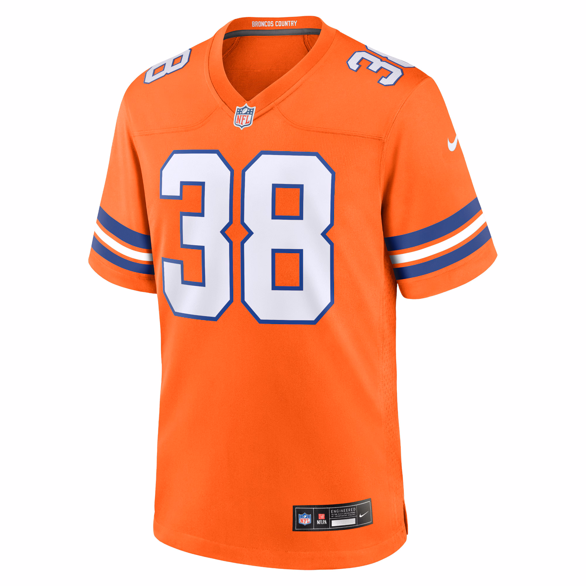 Men's Denver Broncos Jaleel McLaughlin  Orange Mile High Collection 1977 Throwback Player Game Jersey