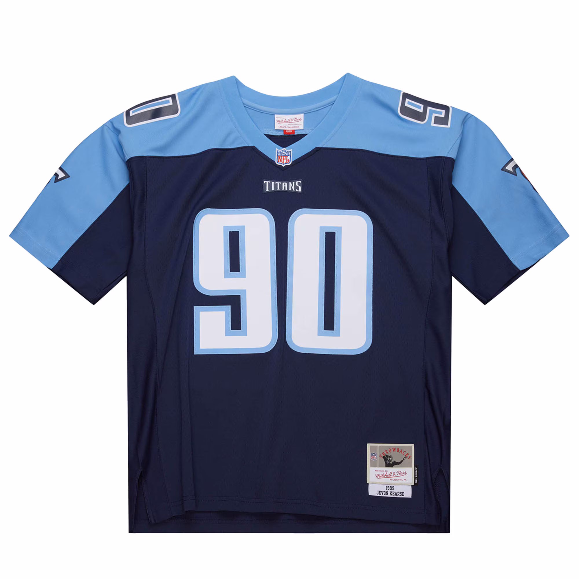 Men's Tennessee Titans Jevon Kearse Mitchell & Ness Navy 1999 Legacy Replica Jersey