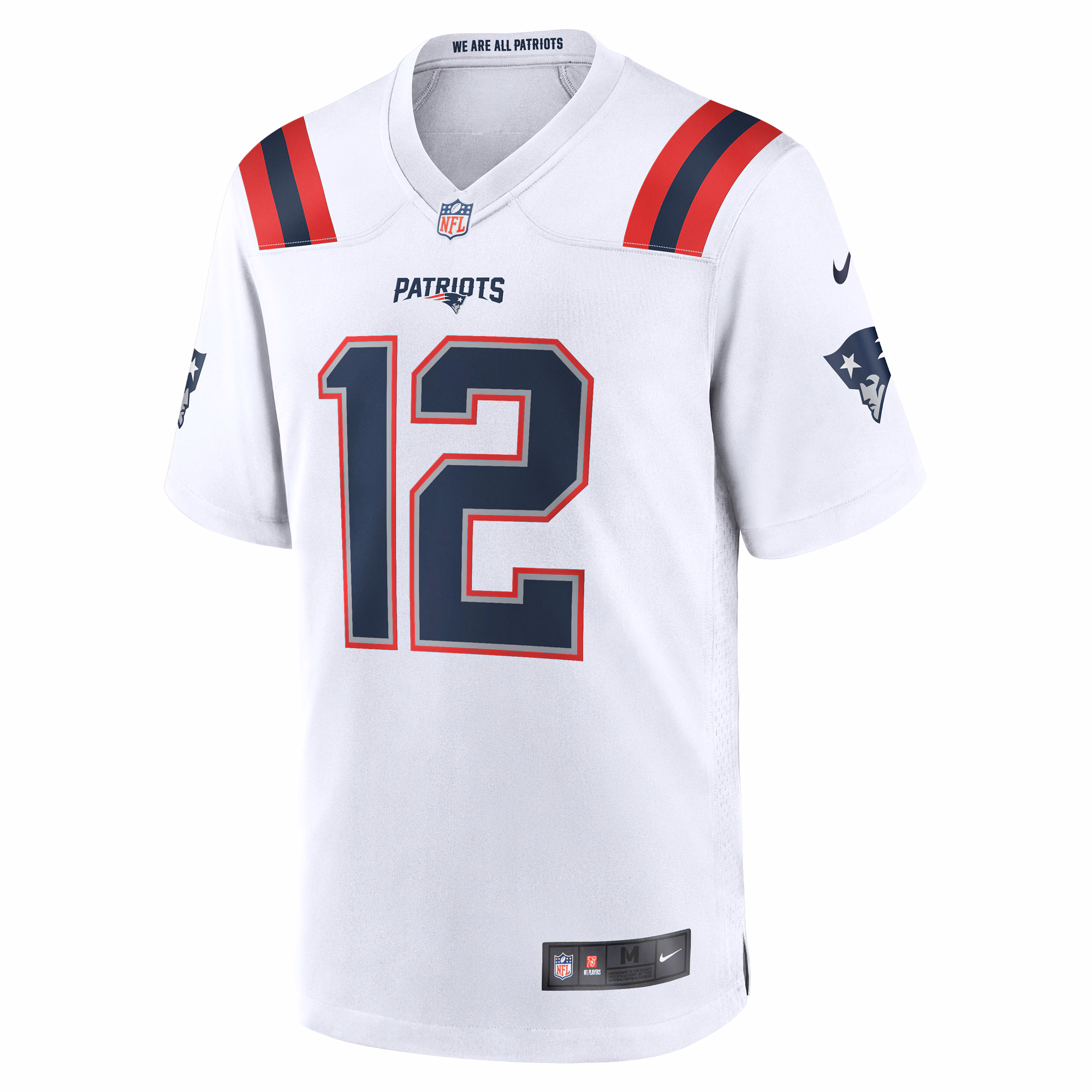 Men's New England Patriots Tom Brady  White Retired Game Jersey