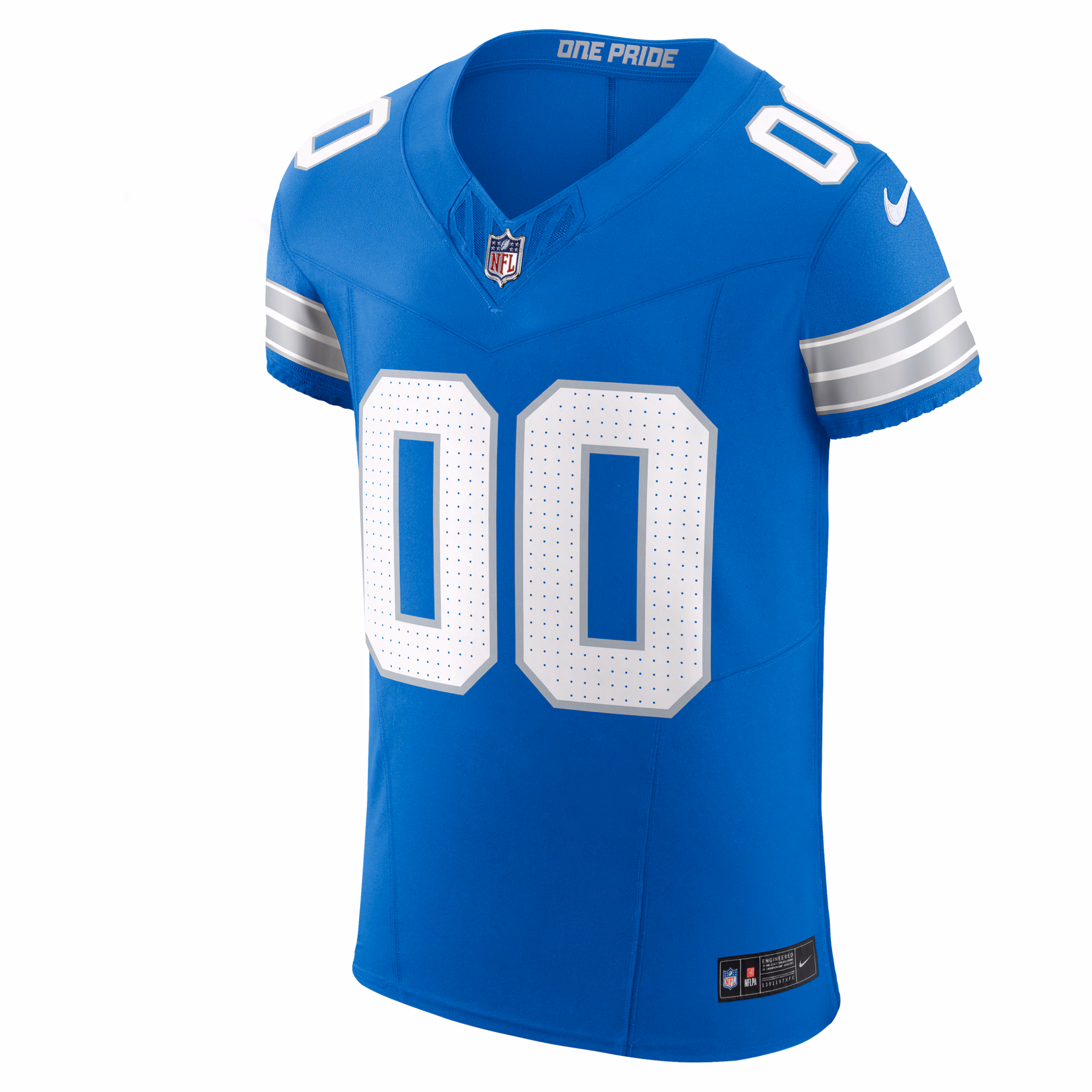 Men's Detroit Lions  Blue Team Vapor F.U.S.E. Elite Custom Jersey