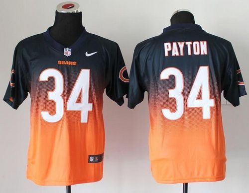 Bears #34 Walter Payton Navy Blue/Orange Men's Stitched Elite Fadeaway Fashion Jersey cheap jerseys for sale - CheapJerseys.Shop