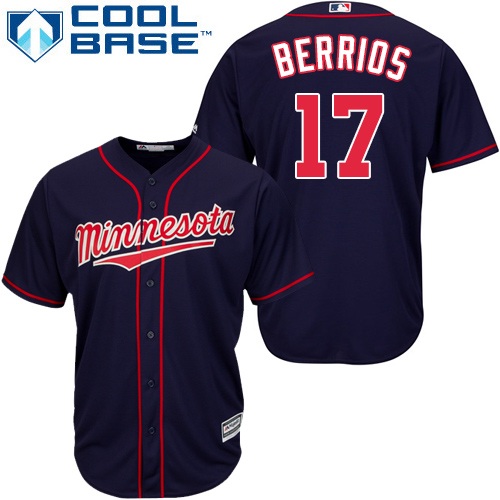 Minnesota Twins #17 Jose Berrios Navy blue Cool Base Stitched Youth Jersey Youth cheap jerseys for sale - CheapJerseys.Shop