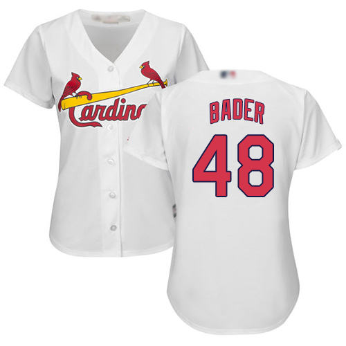 St.Louis Cardinals #48 Harrison Bader White Home Women's Stitched Jersey Womens cheap jerseys for sale - CheapJerseys.Shop