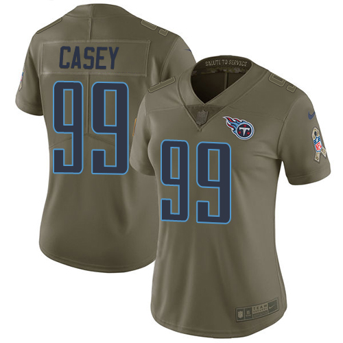 Tennessee Titans #99 Jurrell Casey Olive Women's Stitched Limited 2017 Salute to Service Jersey Womens cheap jerseys for sale - CheapJerseys.Shop