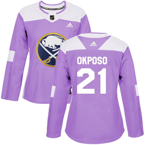 Buffalo Sabres #21 Kyle Okposo Purple Authentic Fights Cancer Women's Stitched Jersey Womens cheap jerseys for sale - CheapJerseys.Shop