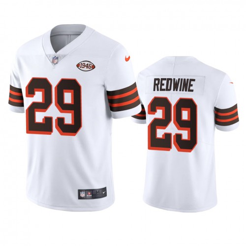 Cleveland Cleveland Browns #29 Sheldrick Redwine 1946 Collection Alternate Vapor Limited Jersey - White Men's cheap jerseys for sale - CheapJerseys.Shop