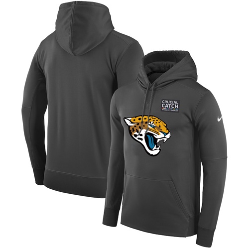 Men's Jacksonville Jaguars Anthracite Crucial Catch Performance Pullover Hoodie cheap jerseys for sale - CheapJerseys.Shop