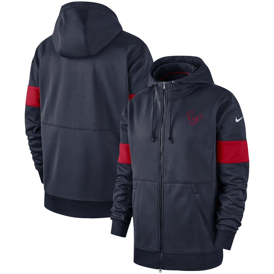 Houston Texans Sideline Performance Full-Zip Hoodie Navy cheap jerseys for sale - CheapJerseys.Shop