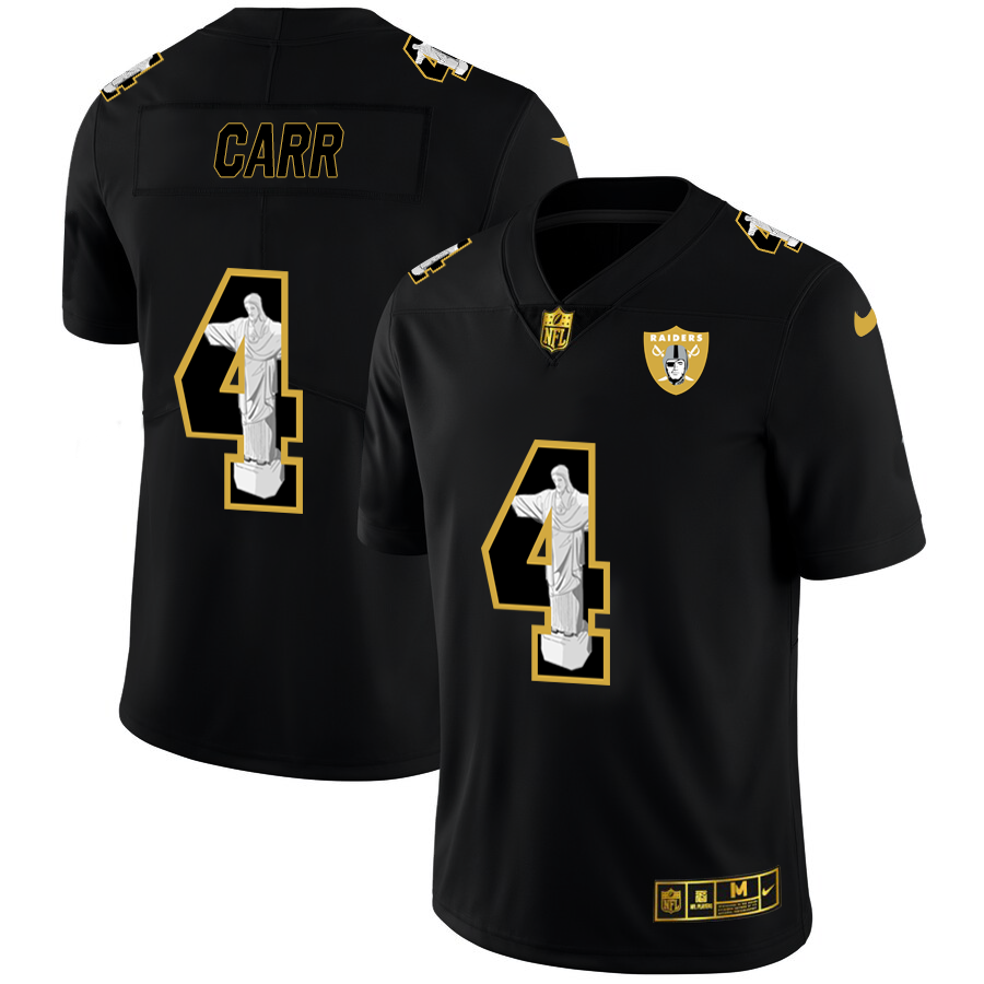 Las Vegas Raiders #4 Derek Carr Carbon Black Vapor Cristo Redentor Limited Jersey cheap jerseys for sale - CheapJerseys.Shop