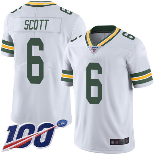 Green Bay Packers #6 JK Scott White Men's Stitched 100th Season Vapor Limited Jersey Men's cheap jerseys for sale - CheapJerseys.Shop