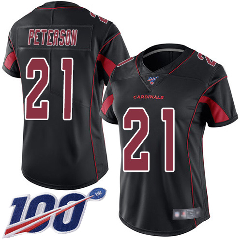 Cardinals #21 Patrick Peterson Black Women's Stitched Limited Rush 100th Season Jersey cheap jerseys for sale - CheapJerseys.Shop
