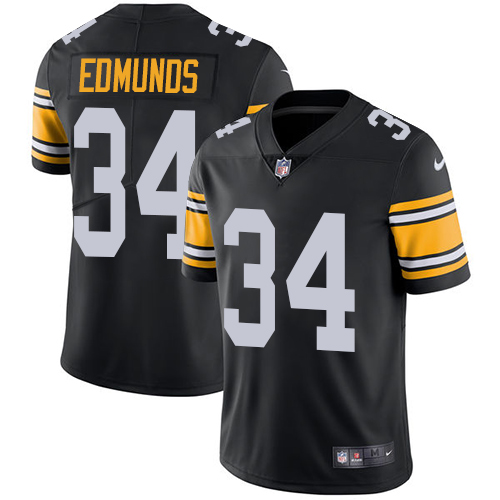 Pittsburgh Steelers #34 Terrell Edmunds Black Team Color Men's Stitched Vapor Untouchable Limited Jersey Men's cheap jerseys for sale - CheapJerseys.Shop