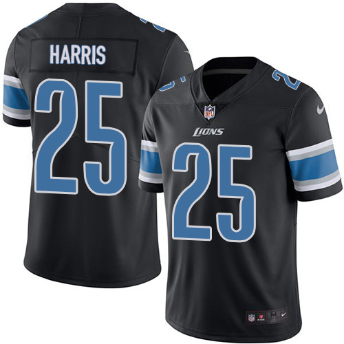 Detroit Lions #25 Will Harris Black Men's Stitched Limited Rush Jersey Men's cheap jerseys for sale - CheapJerseys.Shop