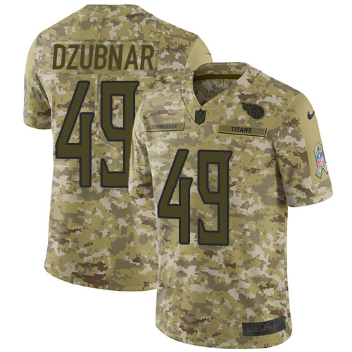 Tennessee Titans #49 Nick Dzubnar Camo Men's Stitched Limited 2018 Salute To Service Jersey Men's cheap jerseys for sale - CheapJerseys.Shop