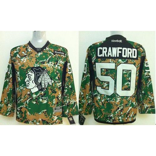 Chicago Blackhawks #50 Corey Crawford Camo Veterans Day Practice Stitched Youth Jersey Youth cheap jerseys for sale - CheapJerseys.Shop