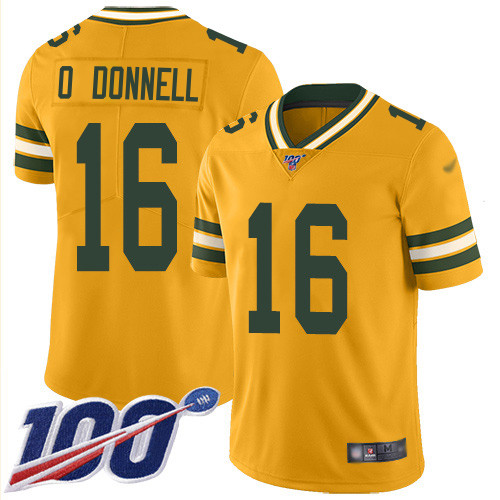Packers #16 Pat O'Donnell Gold Youth Stitched Limited Inverted Legend 100th Season Jersey cheap jerseys for sale - CheapJerseys.Shop