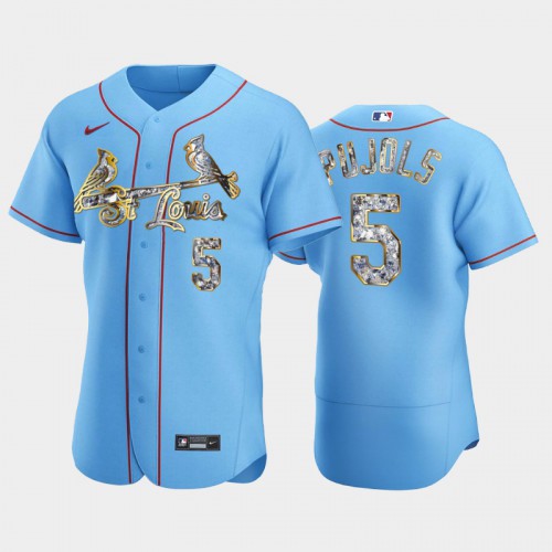 St.Louis St.Louis Cardinals #5 Albert Pujols Men's Diamond Edition Jersey - Blue Men's cheap jerseys for sale - CheapJerseys.Shop