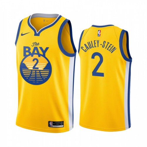 Golden State Warriors #2 Willie Cauley-Stein 2019-20 Mens Yellow The Bay City Edition Jersey Mens cheap jerseys for sale - CheapJerseys.Shop