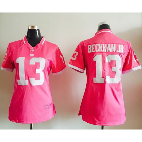 New York Giants #13 Odell Beckham Jr Pink Women's Stitched Elite Bubble Gum Jersey Womens cheap jerseys for sale - CheapJerseys.Shop