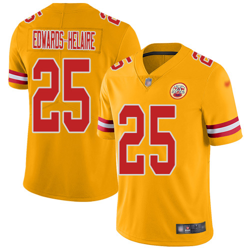 Chiefs #25 Clyde Edwards-Helaire Gold Youth Stitched Limited Inverted Legend Jersey cheap jerseys for sale - CheapJerseys.Shop