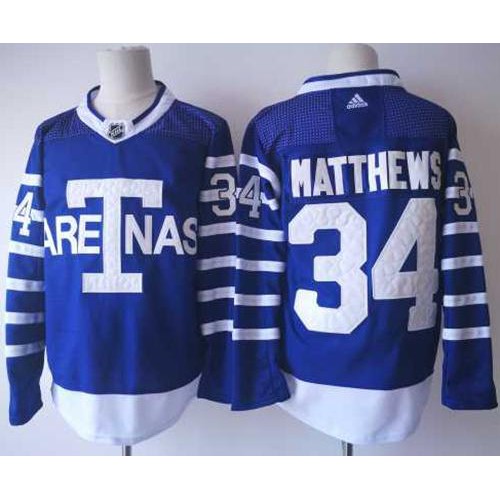 Maple Toronto Maple Leafs #34 Auston Matthews Blue Authentic 1918 Arenas Throwback Stitched Jersey Men's cheap jerseys for sale - CheapJerseys.Shop