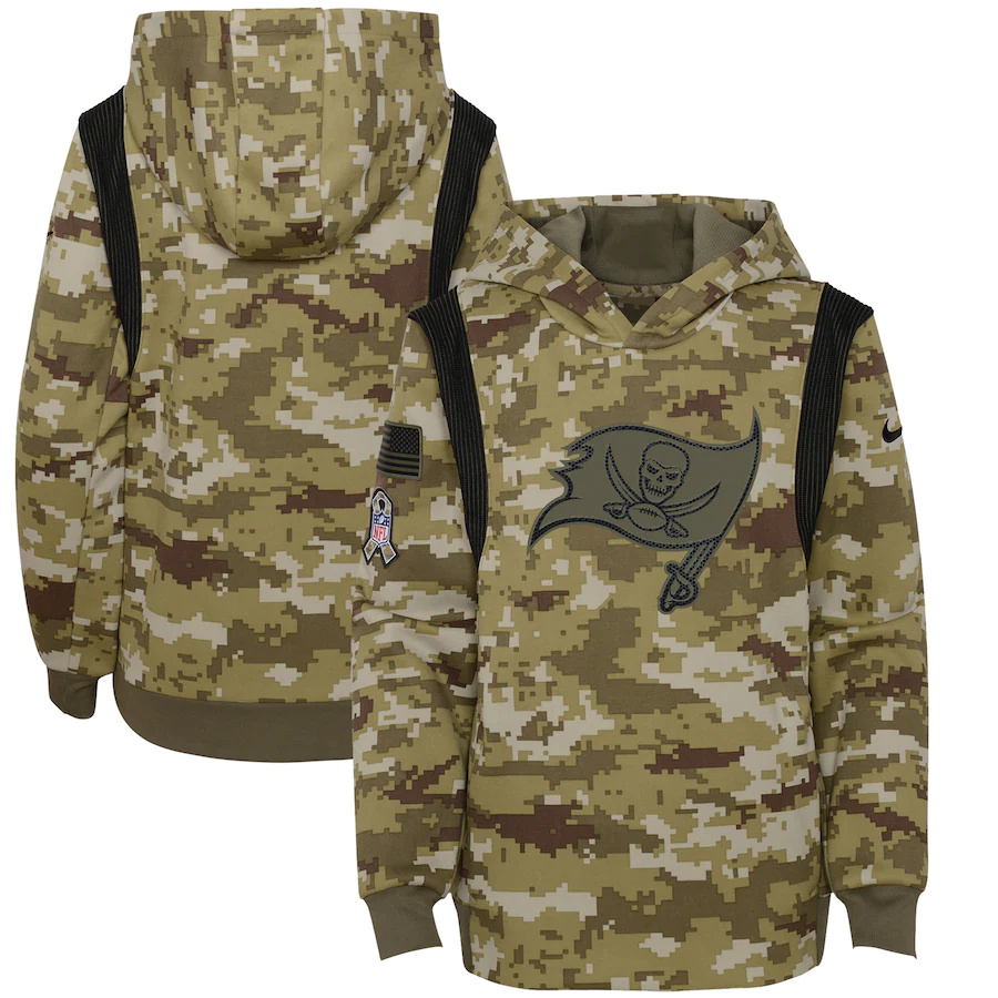 Tampa Bay Buccaneers Camo Youth 2021 Salute To Service Therma Performance Pullover Hoodie cheap jerseys for sale - CheapJerseys.Shop