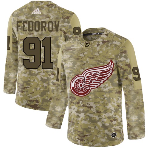 Detroit Red Wings #91 Sergei Fedorov Camo Authentic Stitched Jersey Men's cheap jerseys for sale - CheapJerseys.Shop