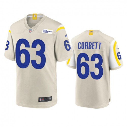 Los Angeles Los Angeles Rams #63 Austin Corbett Men's Game Jersey - Bone Men's cheap jerseys for sale - CheapJerseys.Shop