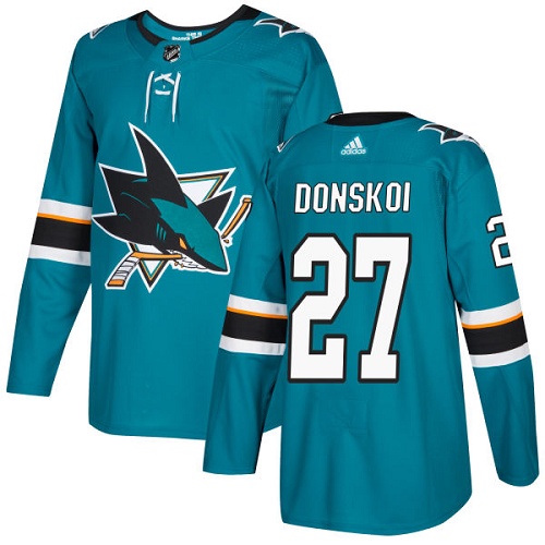 San Jose Sharks #27 Joonas Donskoi Teal Home Authentic Stitched Jersey Men's cheap jerseys for sale - CheapJerseys.Shop