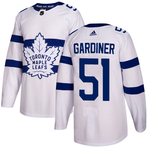 Maple Toronto Maple Leafs #51 Jake Gardiner White Authentic 2018 Stadium Series Stitched Jersey Men's cheap jerseys for sale - CheapJerseys.Shop