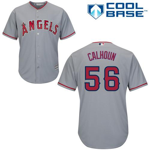 Los Angeles Angels #56 Kole Calhoun Grey Cool Base Stitched Youth Jersey Youth cheap jerseys for sale - CheapJerseys.Shop