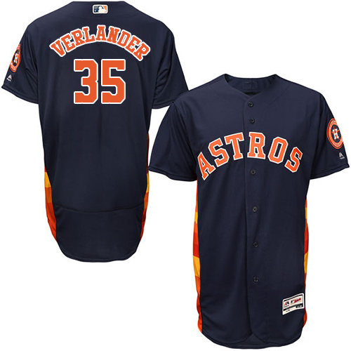 Houston Astros #35 Justin Verlander Navy Blue Flexbase Authentic Collection Stitched Jersey Men's cheap jerseys for sale - CheapJerseys.Shop