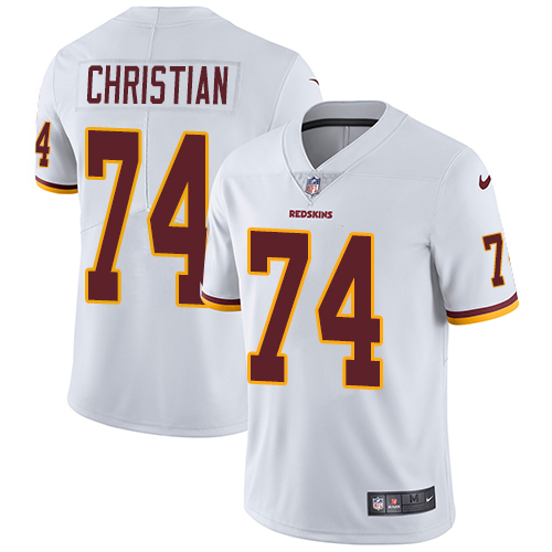 Washington Commanders #74 Geron Christian White Men's Stitched Vapor Untouchable Limited Jersey Men's cheap jerseys for sale - CheapJerseys.Shop
