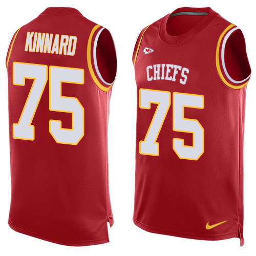 Chiefs #75 Darian Kinnard Red Team Color Men's Stitched Limited Tank Top Jersey cheap jerseys for sale - CheapJerseys.Shop