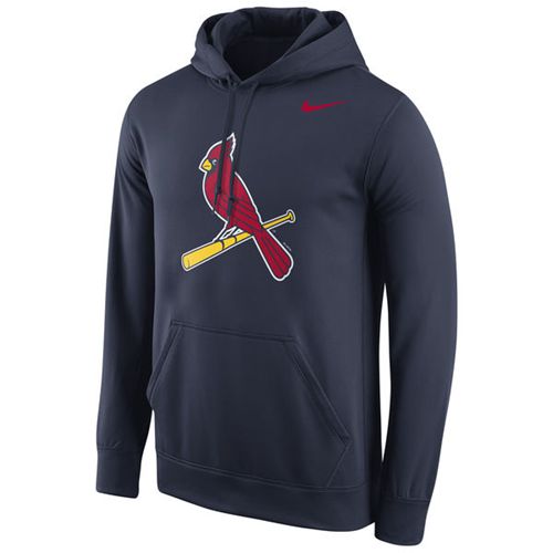 St.Louis Cardinals Logo Performance Pullover Navy Hoodie cheap jerseys for sale - CheapJerseys.Shop