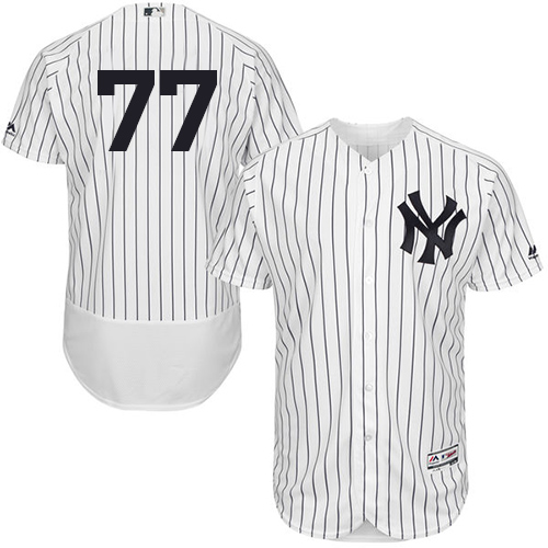 New York Yankees #77 Clint Frazier White Strip Flexbase Authentic Collection Stitched Jersey Men's cheap jerseys for sale - CheapJerseys.Shop