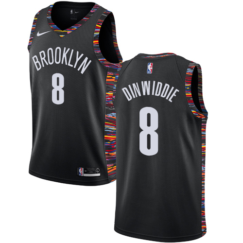 Brooklyn Nets #8 Spencer Dinwiddie Black Swingman City Edition 2018/19 Jersey Mens cheap jerseys for sale - CheapJerseys.Shop