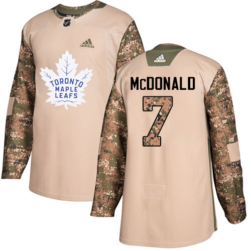 Maple Toronto Maple Leafs #7 Lanny McDonald Camo Authentic 2017 Veterans Day Stitched Jersey Men's cheap jerseys for sale - CheapJerseys.Shop