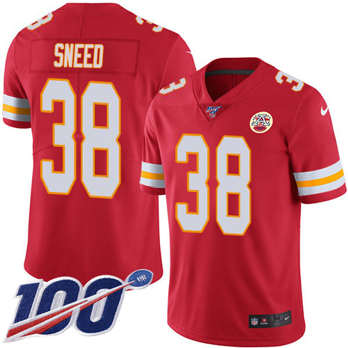 Chiefs #38 L'Jarius Sneed Red Team Color Men's Stitched 100th Season Vapor Limited Jersey cheap jerseys for sale - CheapJerseys.Shop