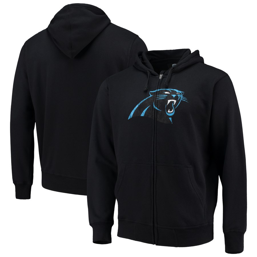 Carolina Panthers G-III Sports By Carl Banks Primary Logo Full-Zip Hoodie Black cheap jerseys for sale - CheapJerseys.Shop