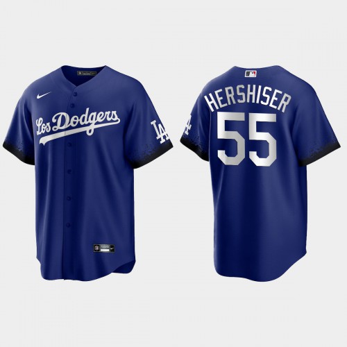Los Angeles Los Angeles Dodgers #55 Orel Hershiser Men's 2021 City Connect Game Jersey Royal Men's cheap jerseys for sale - CheapJerseys.Shop