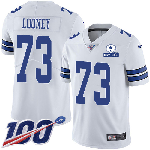 Dallas Cowboys #73 Joe Looney White Men's Stitched With Established In 1960 Patch 100th Season Vapor Untouchable Limited Jersey Men's cheap jerseys for sale - CheapJerseys.Shop